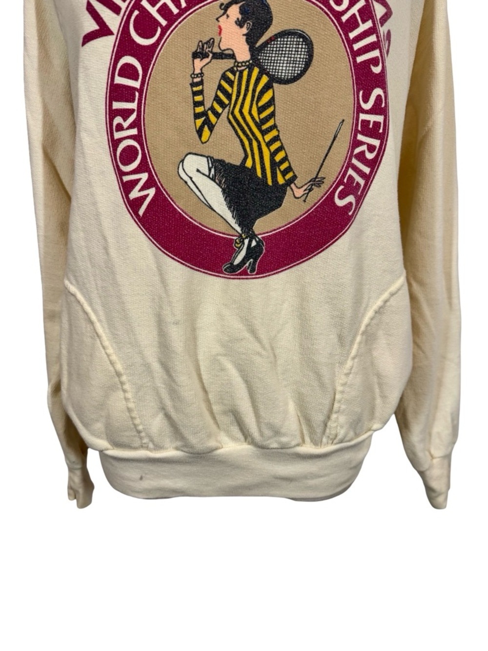 Vintage 1986 Virginia Slims Champion Tennis Madison Square Garden Sweatshirt - Picture 4 of 10